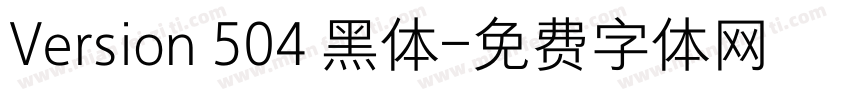 Version 504 黑体字体转换